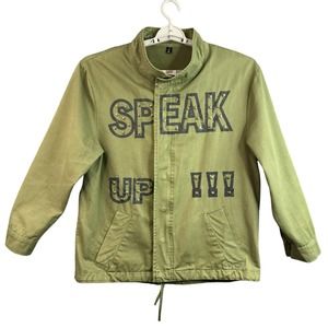 Zaza Women's Sweater Size Large Speak Up Eagle